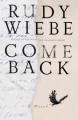 Come back : a novel  Cover Image